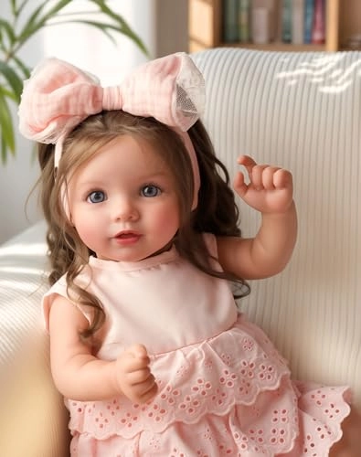 Dara Reborn Baby Doll - 20 Inch Vinyl Brown Hair Ages 3+