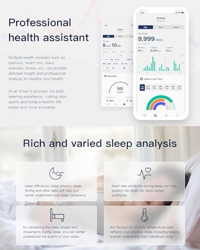 Smart Ring - Heart Rate Temperature Monitoring 7 Day Battery Life
