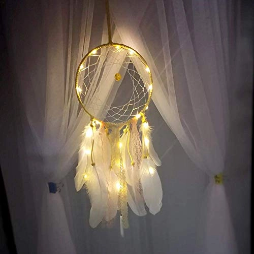 Dreamcatcher - Siderosphere, feathers, lines, wood beads.