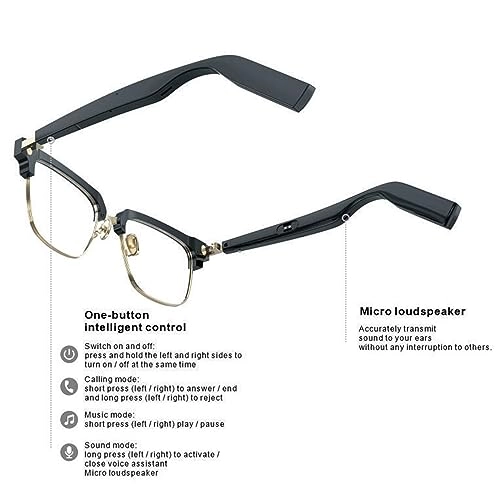 Bone Conduction Smart Eyeglasses - IP67 Bluetooth 5.0 220mAh