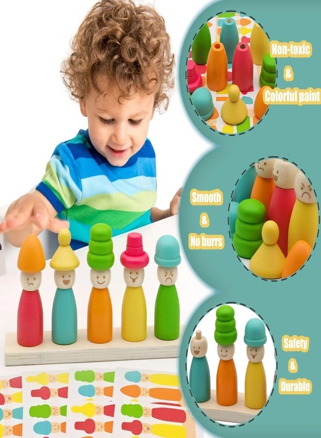 Montessori Wooden Stacking Toys - 3 4 5 6 Year Old