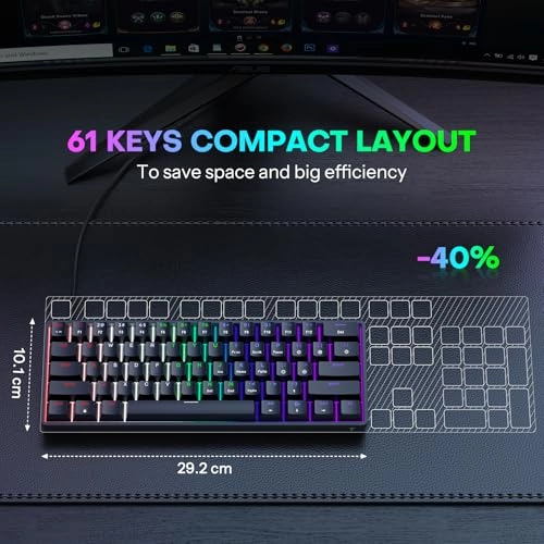 Mechanical Gaming Keyboard - QWERTY Wired