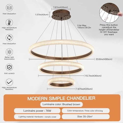 LED Chandelier - up to 100 cm