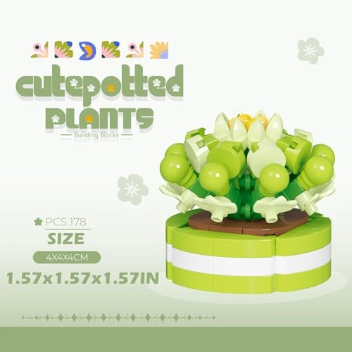 Succulent Building Toy - Pink Red Moon Floral