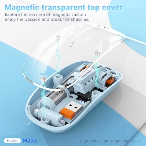 Transparent Magnetic Mouse - Wireless