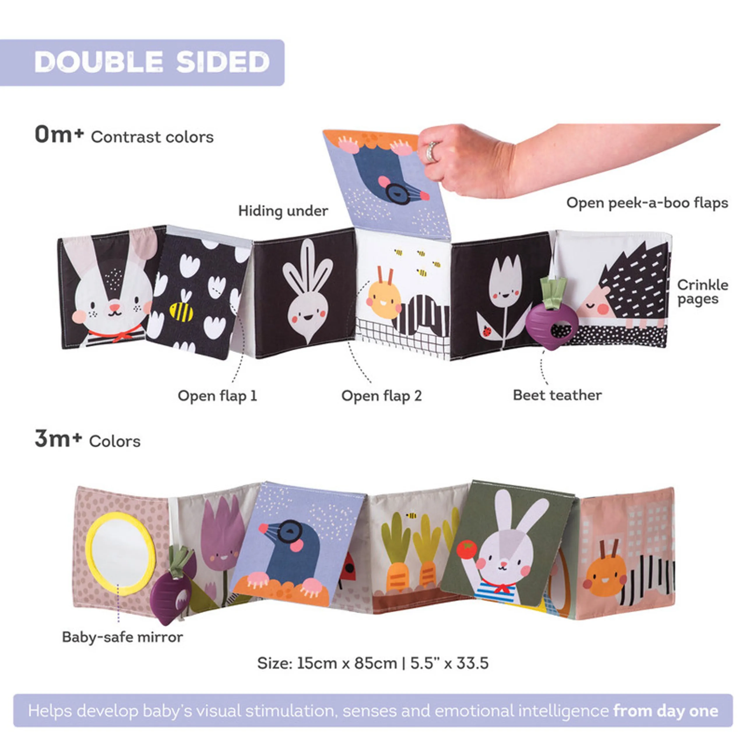 Urban Garden Pram Fabric Book - 0 months+