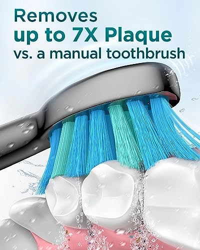 Electric Toothbrush - 8 Brush Heads 5 Modes 2 Minute Timer