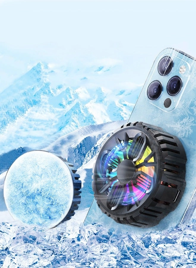 Semi-Conductor Cooling Chip Phone Cooling Fan - Magnetic RGB For iPhone & Android