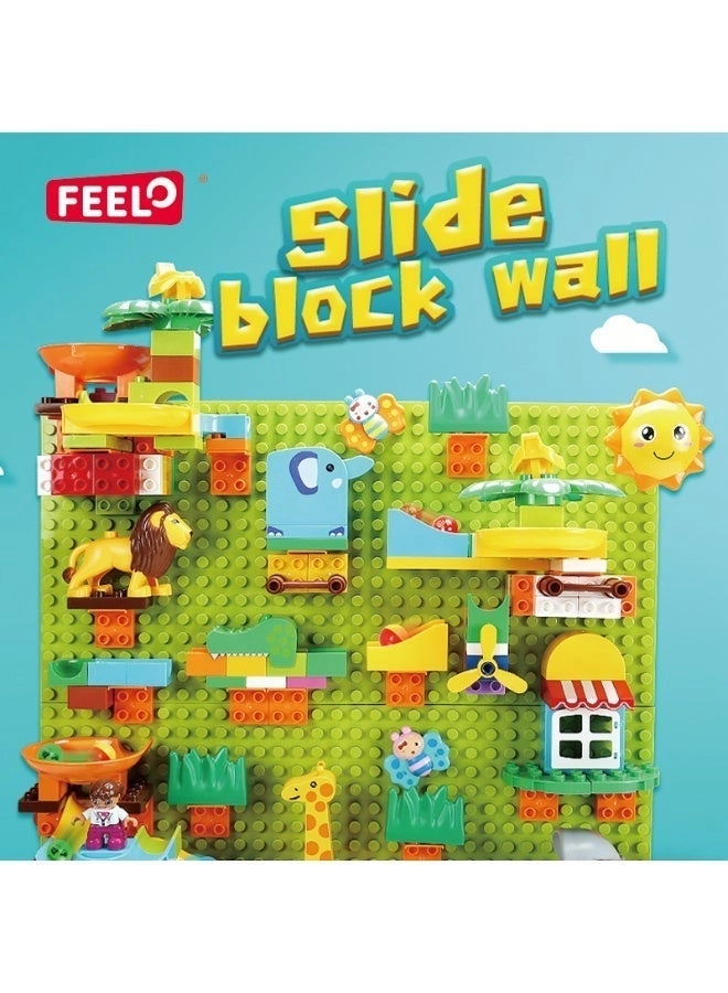 Slide Block Wall Set - Safari 212pcs
