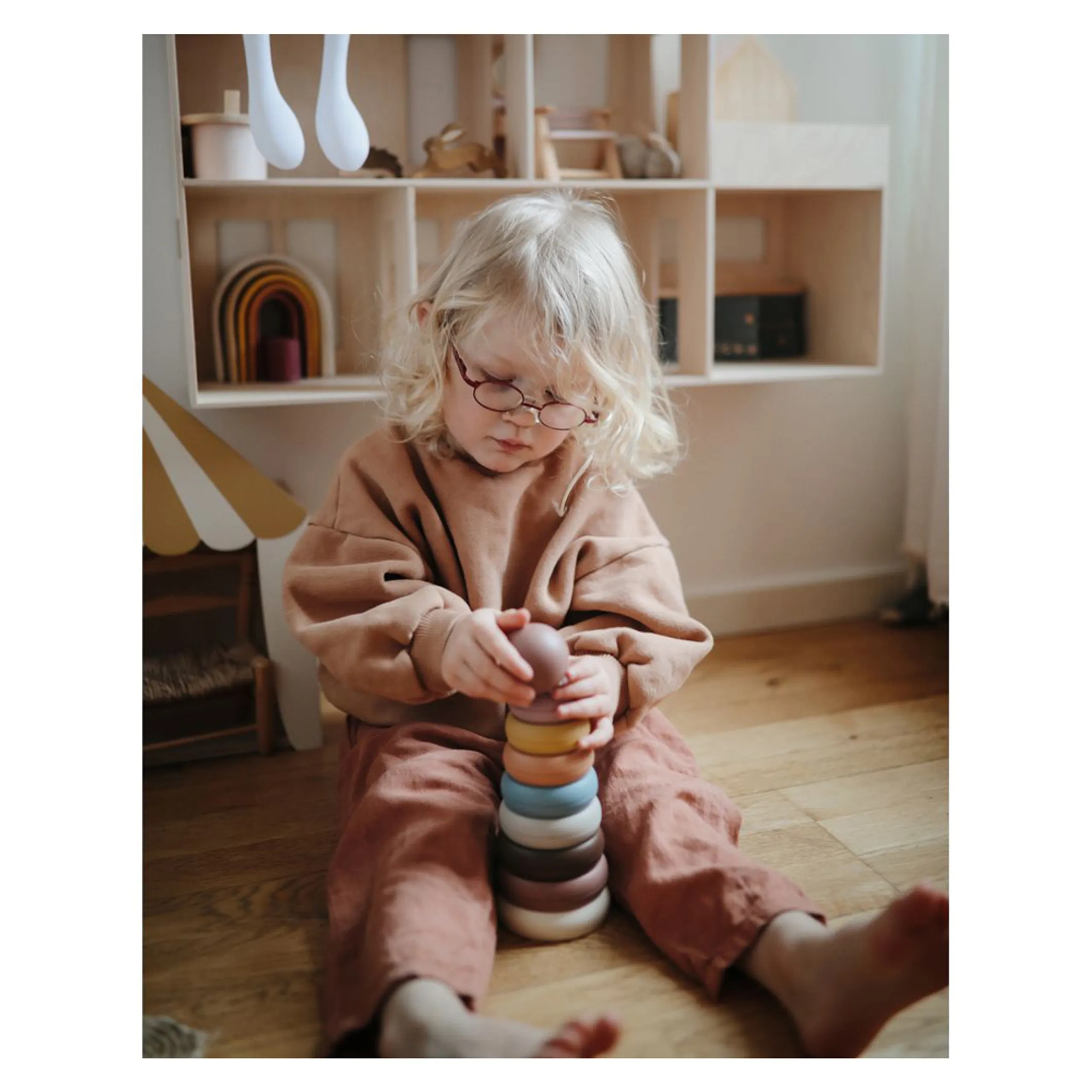 Ringtower - 3 months 100% non-toxic, BPA and phthalate free plastic Danish Hygge