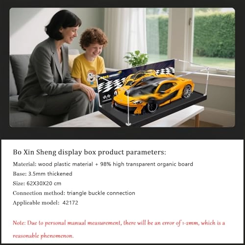 Acrylic Display Case - Compatible with Lego 62 x 30 x 20 cm