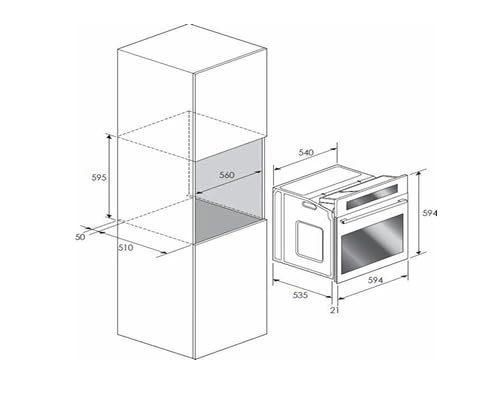 LIFE STD1 MM4TCM OVE6015002 60cm Built-In Electric Oven