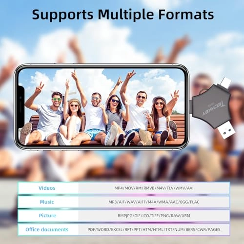 USB 3.0 Flash Drive - USB/Lightning/Type C 256GB