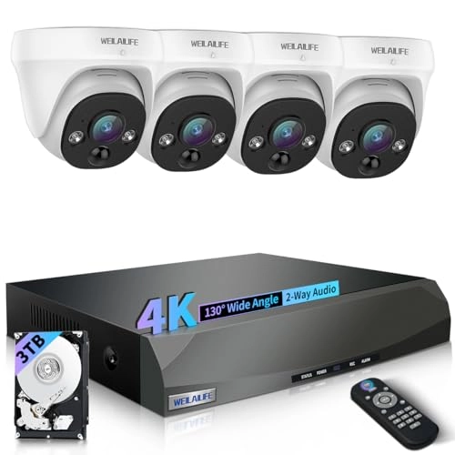 Dome Security Camera System - 4K
