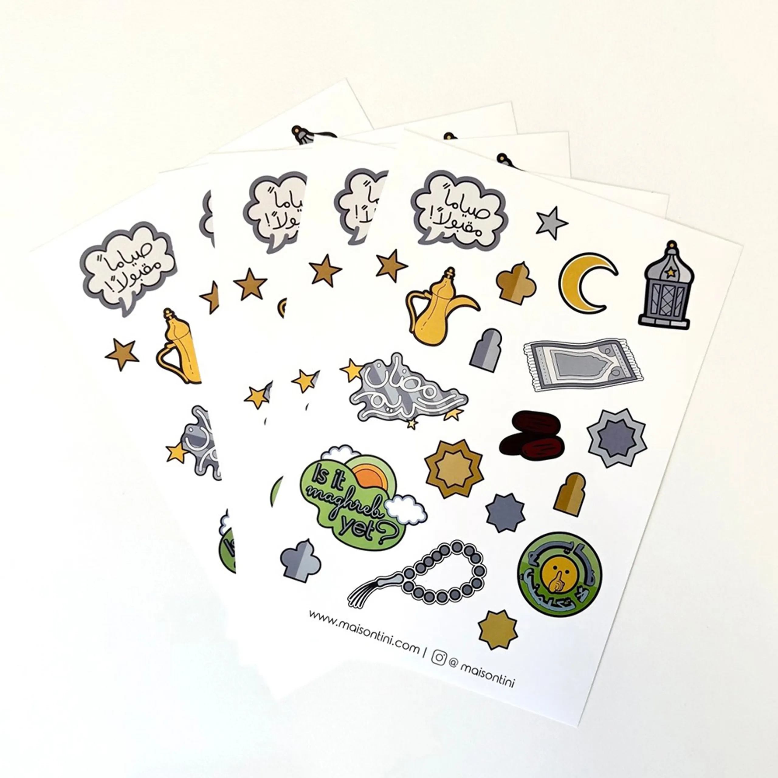 Ramadan Sticker Book 5 sheets 100 pcs