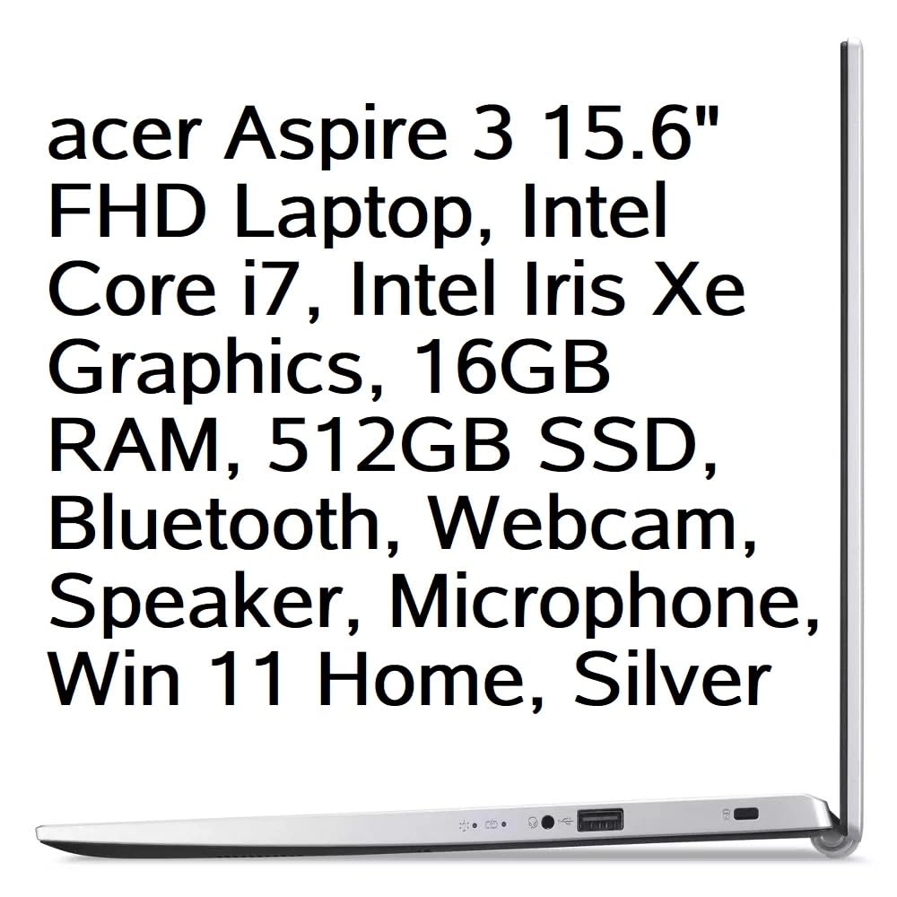 Aspire 3 - 15.6'' Core i7-1165G7 16GB DDR4 512GB SSD