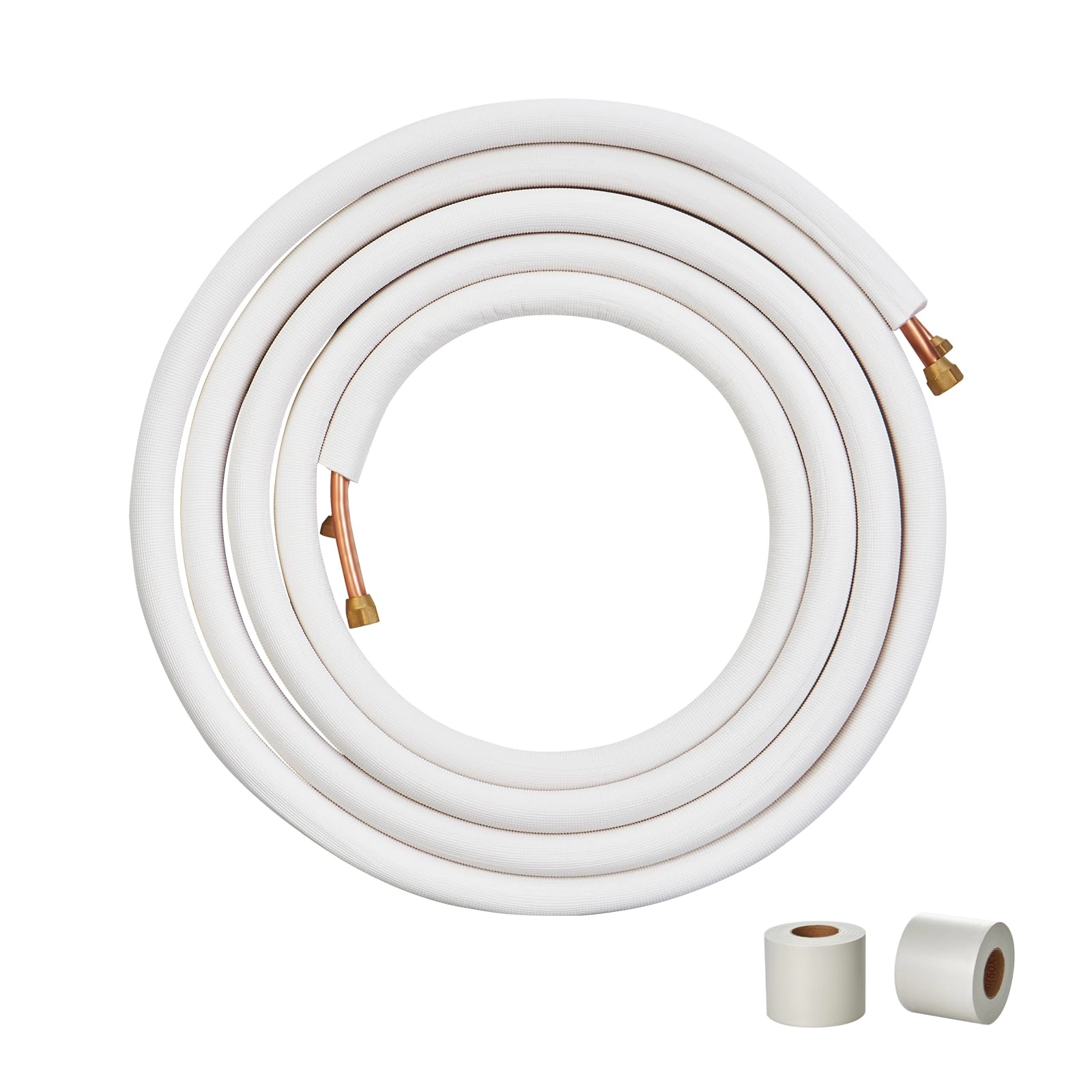 Vevor Mini Split Line Set - 9.5 & 15.9mm O.D Copper Tubing Triple-Layer Insulation