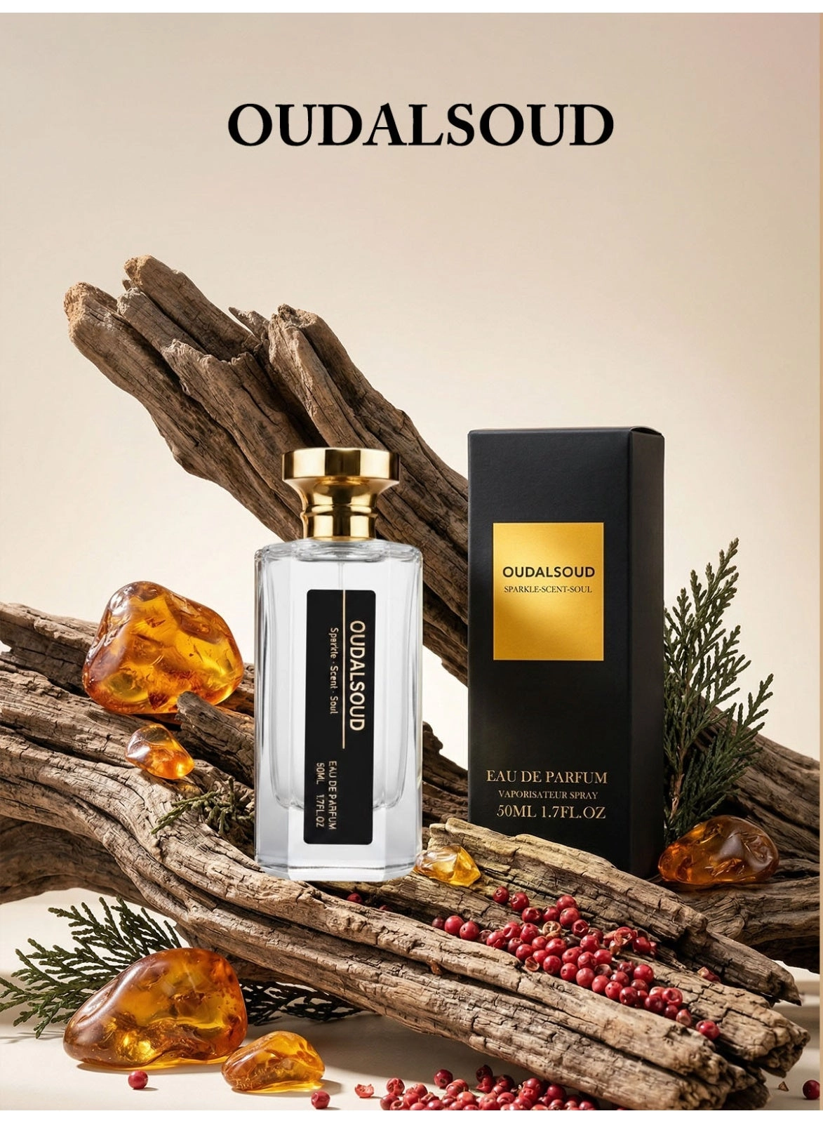 OUDALSOUD Amber Oud Musk Eau de Parfum 50ml