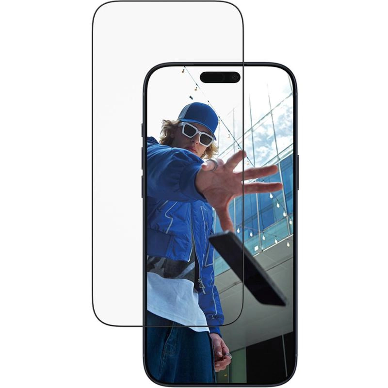 Ultra Wide Fit Clear Tempered Glass Screen Protector for iPhone 16 Plus