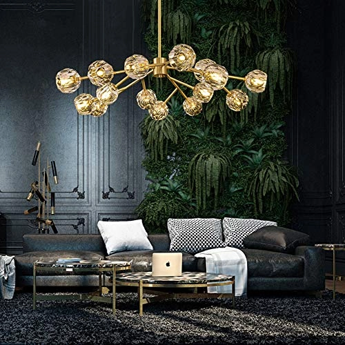 Molecular Crystal Chandelier - Copper 15 heads