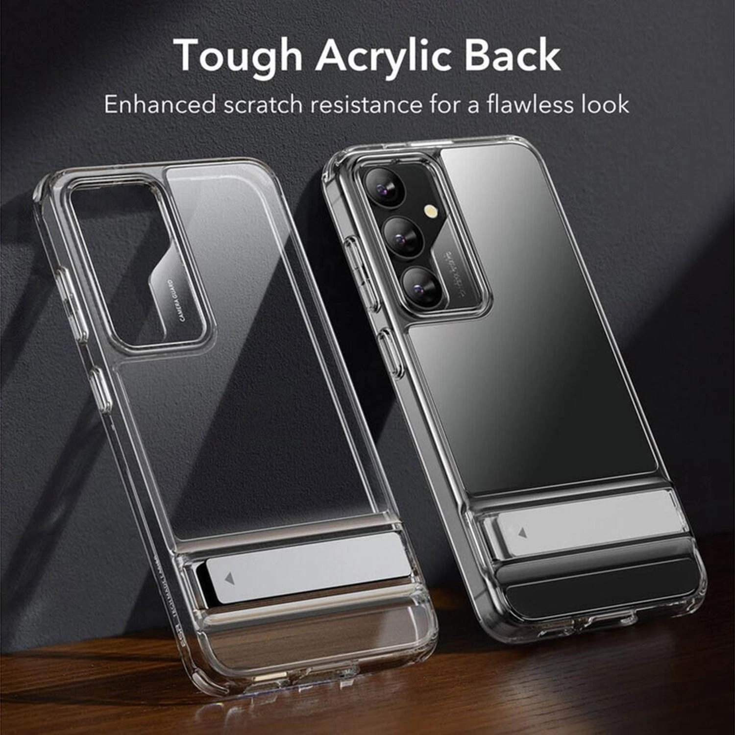Metal Kickstand Clear Case for Samsung Galaxy S24 Plus