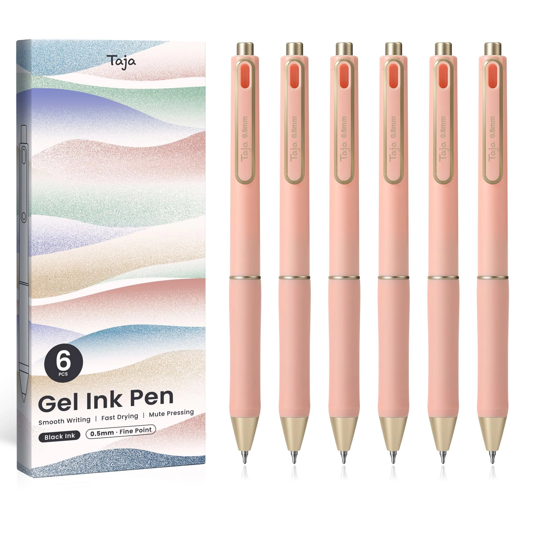 Gel Pens - 6 Pcs 0.5mm