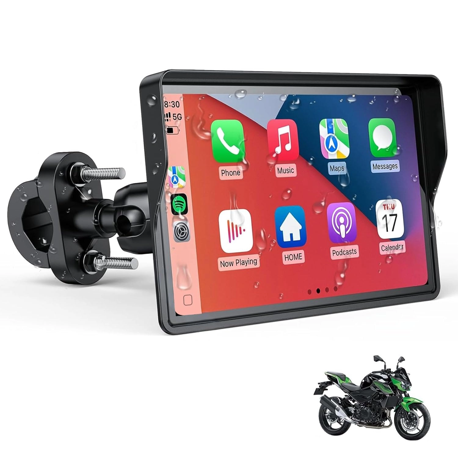 WonVon Motorcycle Carplay GPS Navigation System - 7 inch