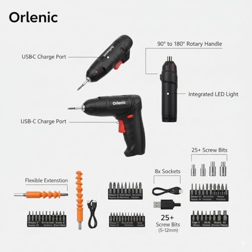 Electric Screwdriver Set - 1300 mAh