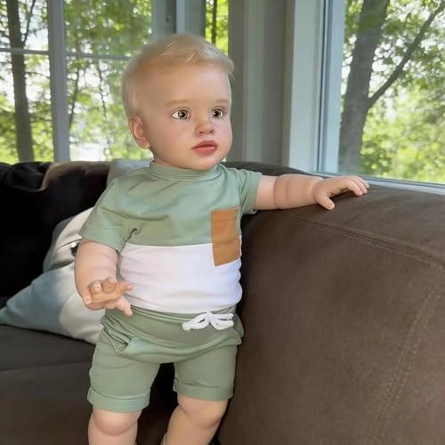 Pippa Reborn Baby Doll - 26 inch Cotton Vinyl Hand-rooted Curly Hair Ages 3+