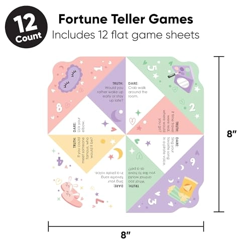 Pajama Slumber Party - Set of 12 Cootie Catcher Game