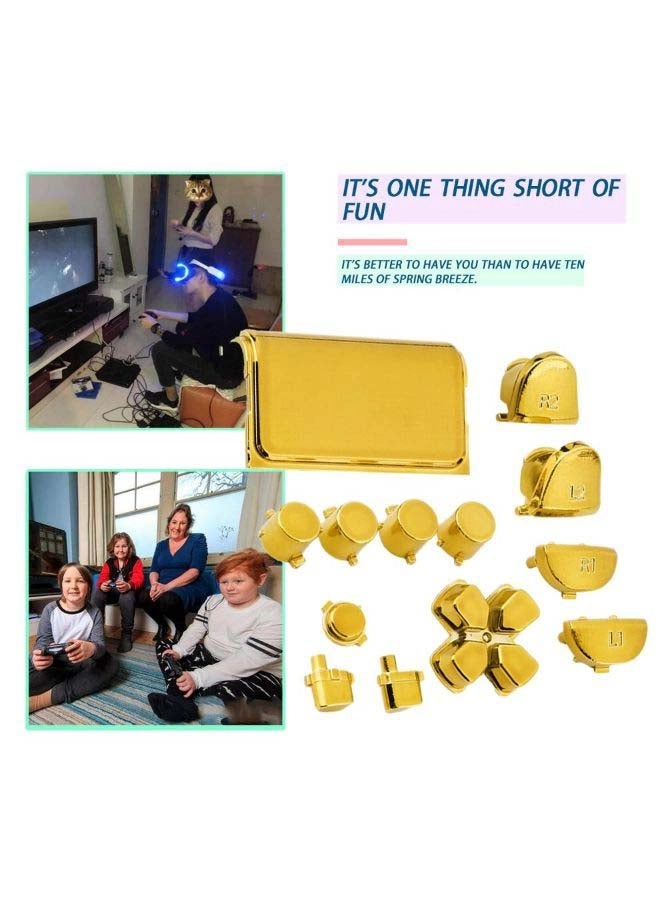 Replacement Chrome Button - Gold PlayStation 4 (PS4)