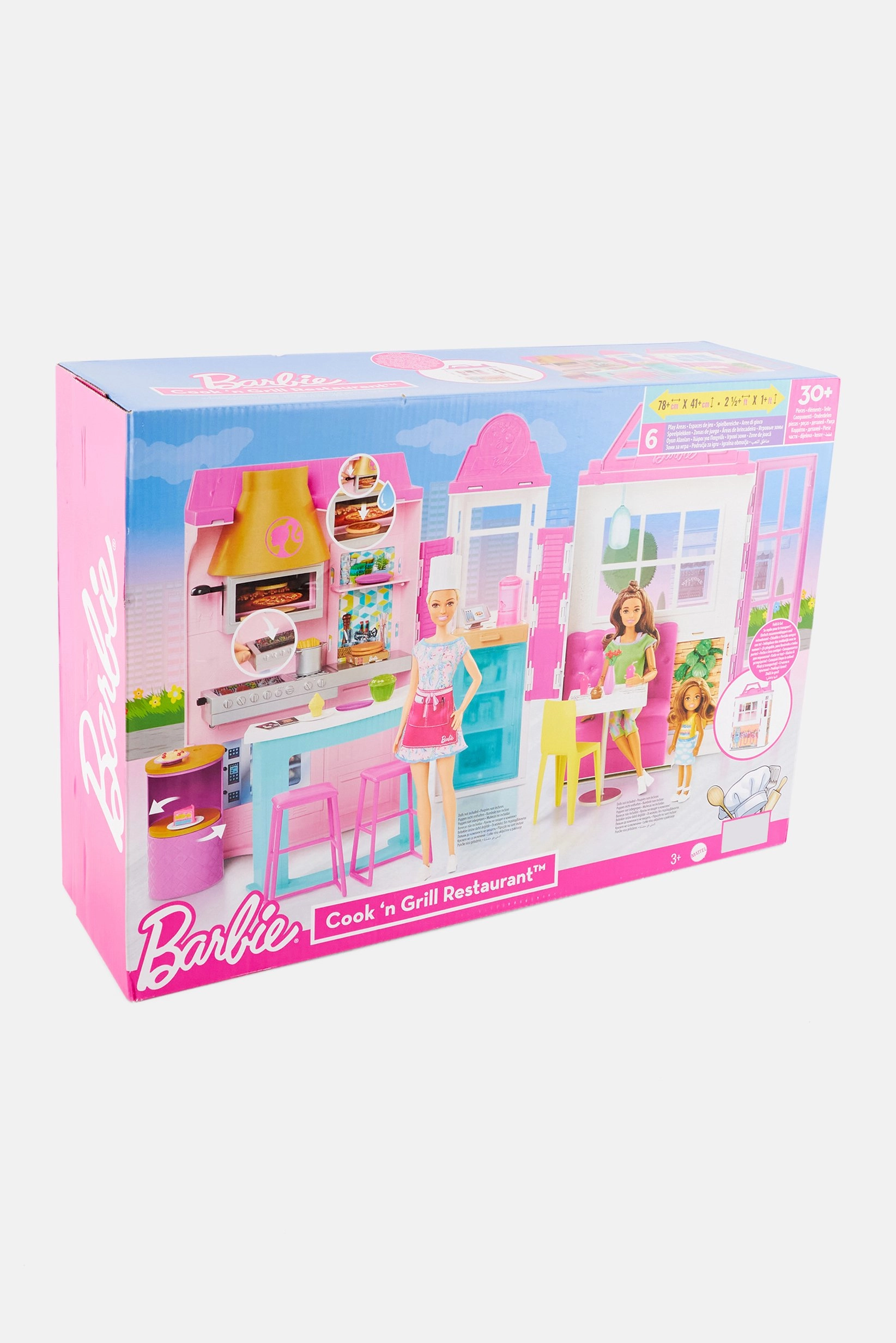 Cook And Grill Restaurant Playset with Barbie Doll (887961966145)