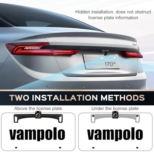 License Plate Backup Camera - Night Vision RCA 1080P