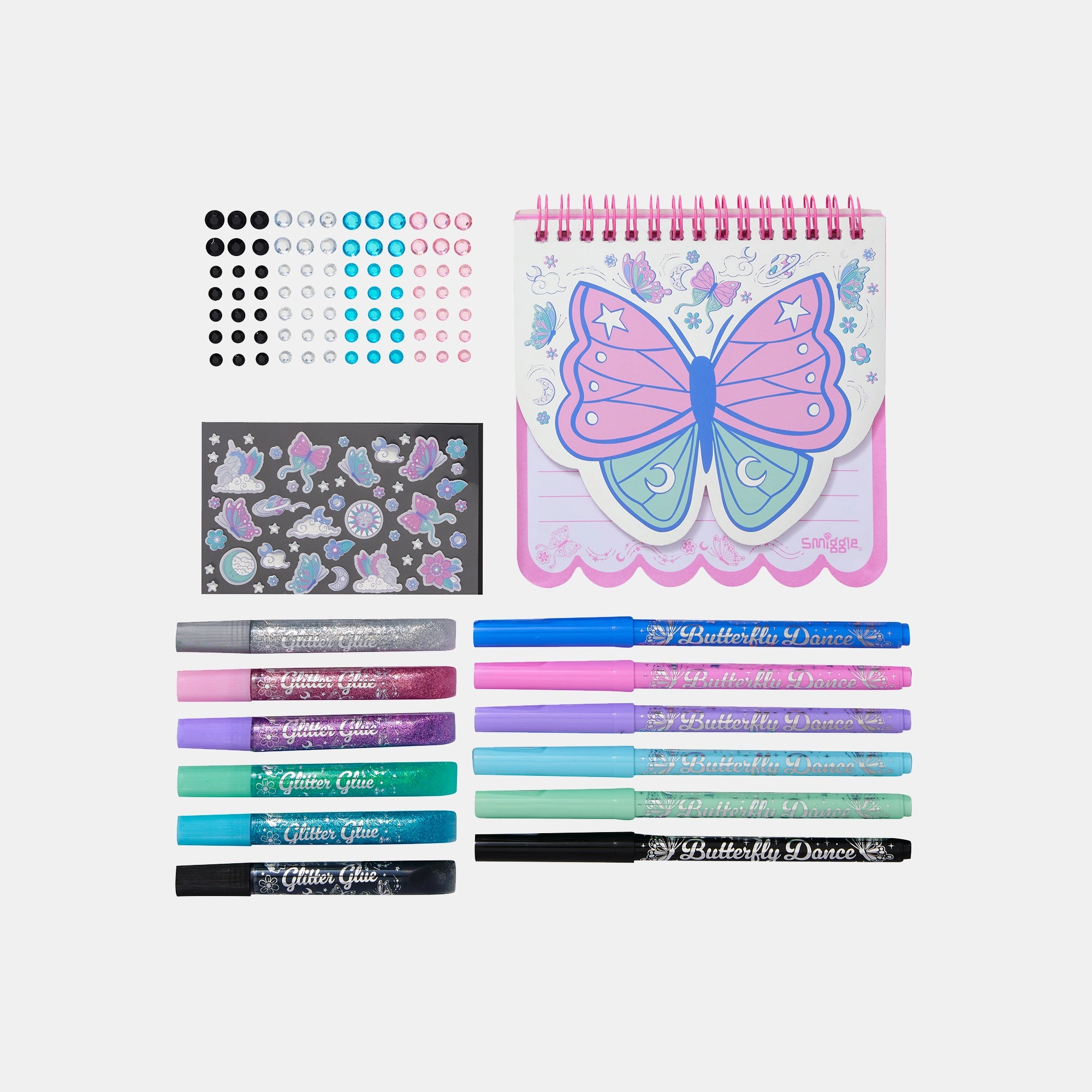 Butterfly Dreams Colour Art - 17 shimmering essentials Stationery Gift Pack
