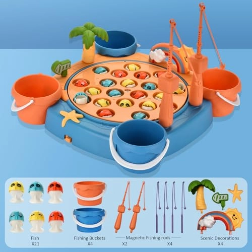 Jovarous Magnetic Fishing Game Set - 6 years+
