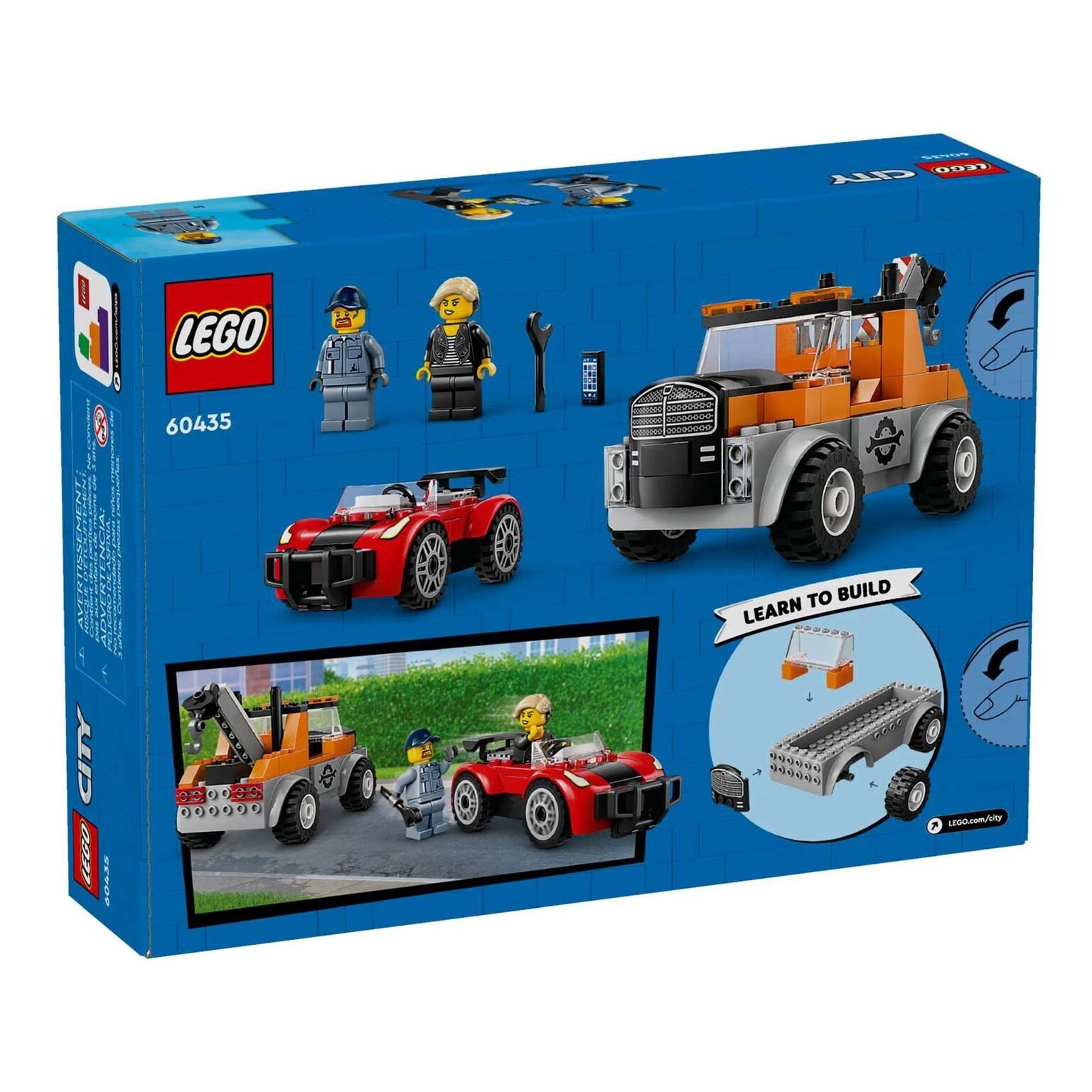 LEGO City Tow Truck and Sports Car Repair Vehicle Toy (60435) - Vehicle