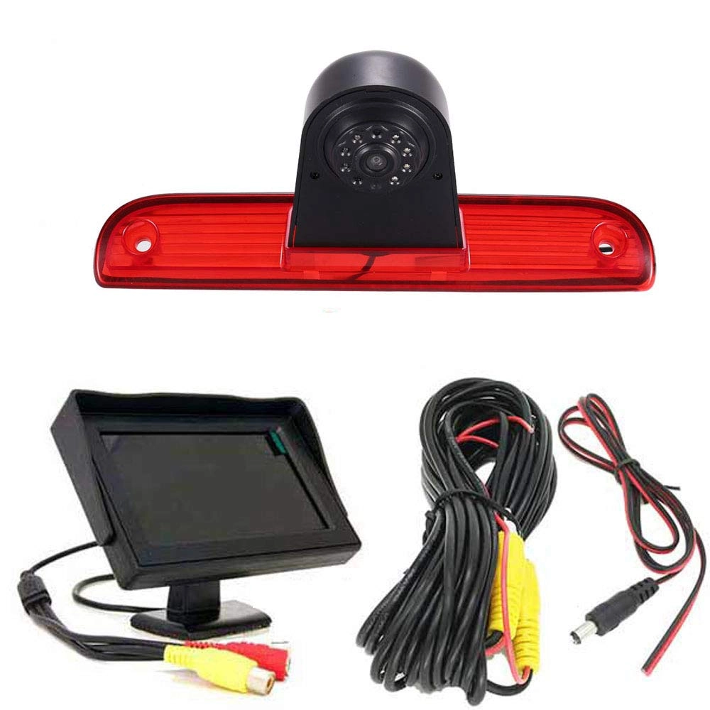 Brake Light Reversing Camera + Rear View Mirror Monitor - Night vision 628 x 586 pixels