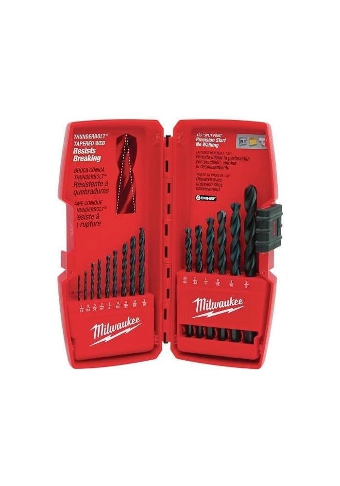 Milwaukee Thunderbolt - Black Oxide 15-Piece 1/16-inch to 3/8-inch