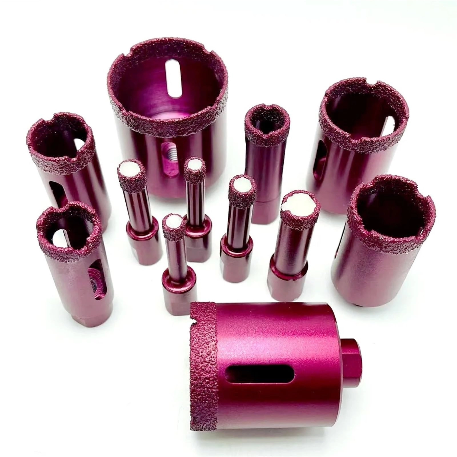 LUTRZPVT M10 Thread Vacuum Brazed Dry Diamond Drilling Core Bits - 1Pcs 90mm