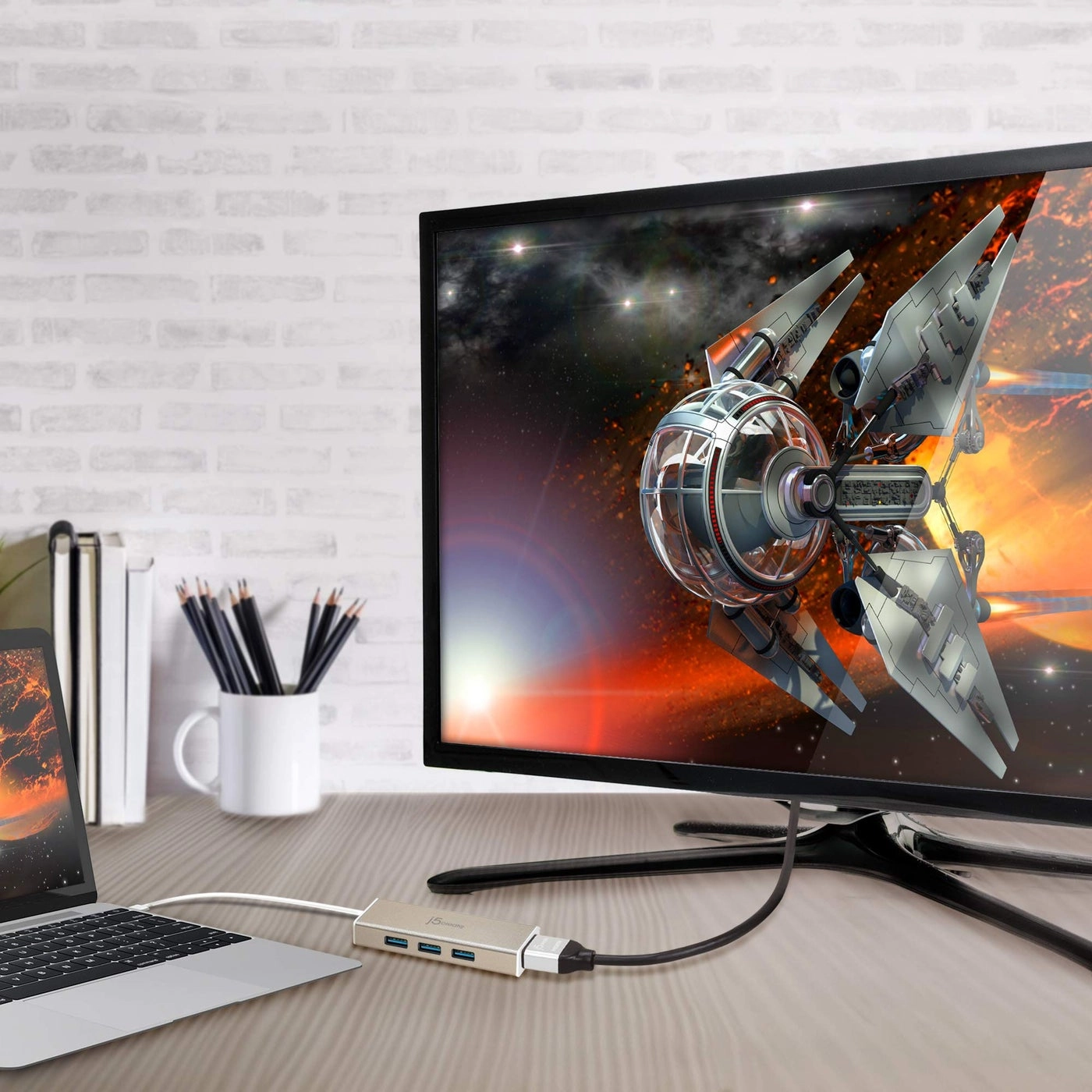 USB 3.1 Type C to 3 USB 3.0 Hub with 4K HDMI Port