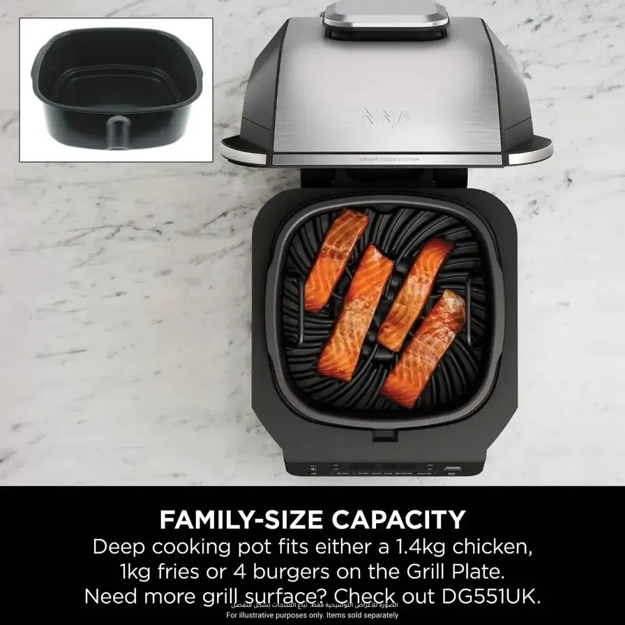 5-in-1 Indoor Grill With Air Fryer EG351ME