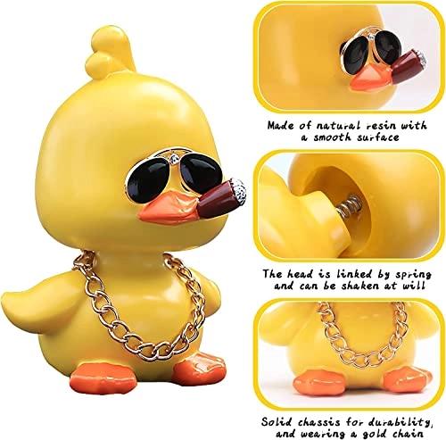 Cute Yellow Duck Car Ornaments - Resin