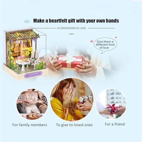 Miniature Wooden Dollhouse Furniture Kit - Creative Room 1:24