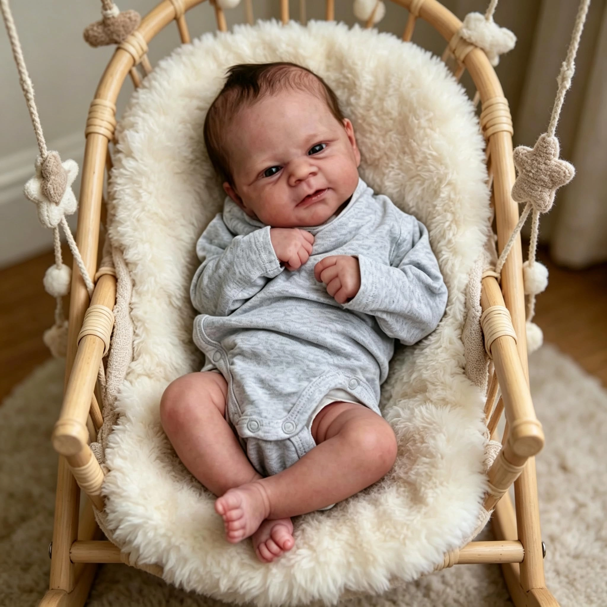 Nanjing Tianzeng Gifts Co.,Ltd Liam Reborn Baby Doll - 17 inch Full body vinyl Girl Ages 3+