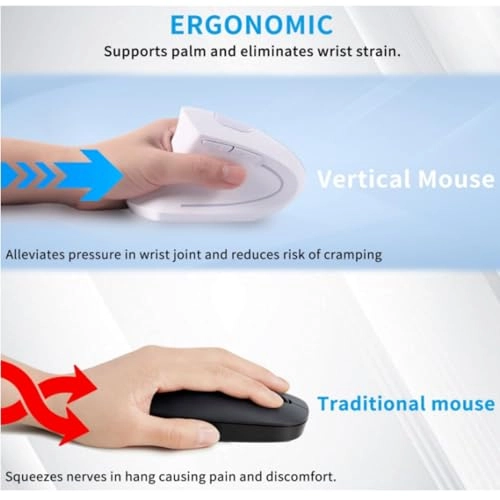 Left Handed Vertical Ergonomic Mouse - USB