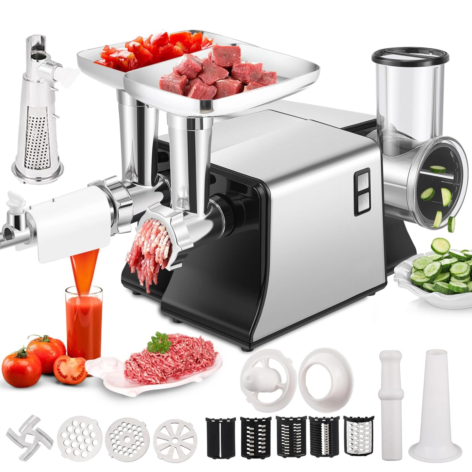 ZXYUHAN Food Processor - Grater Slicer Shredder