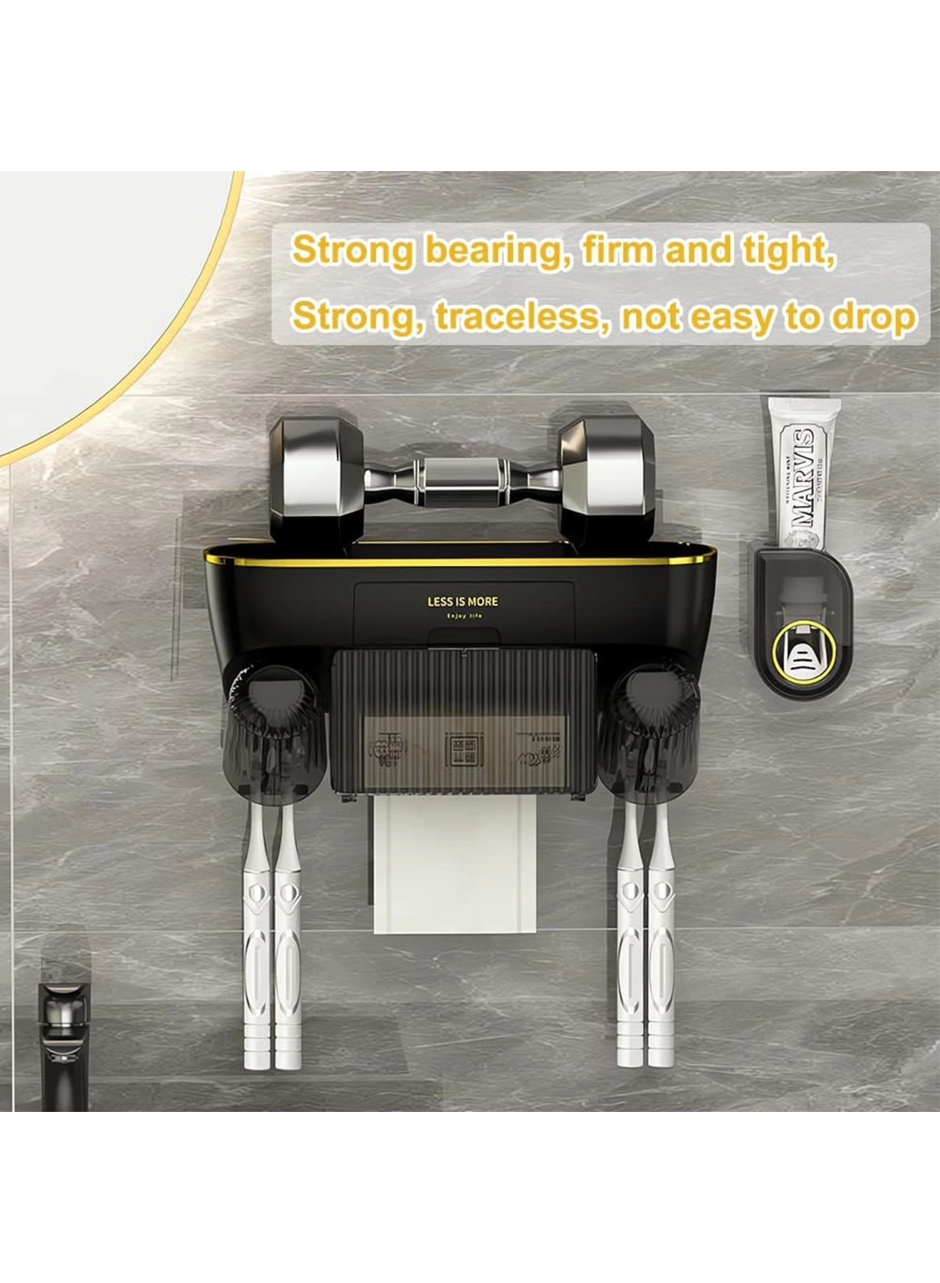 Toothbrush Holder - 4 Wall Mounted