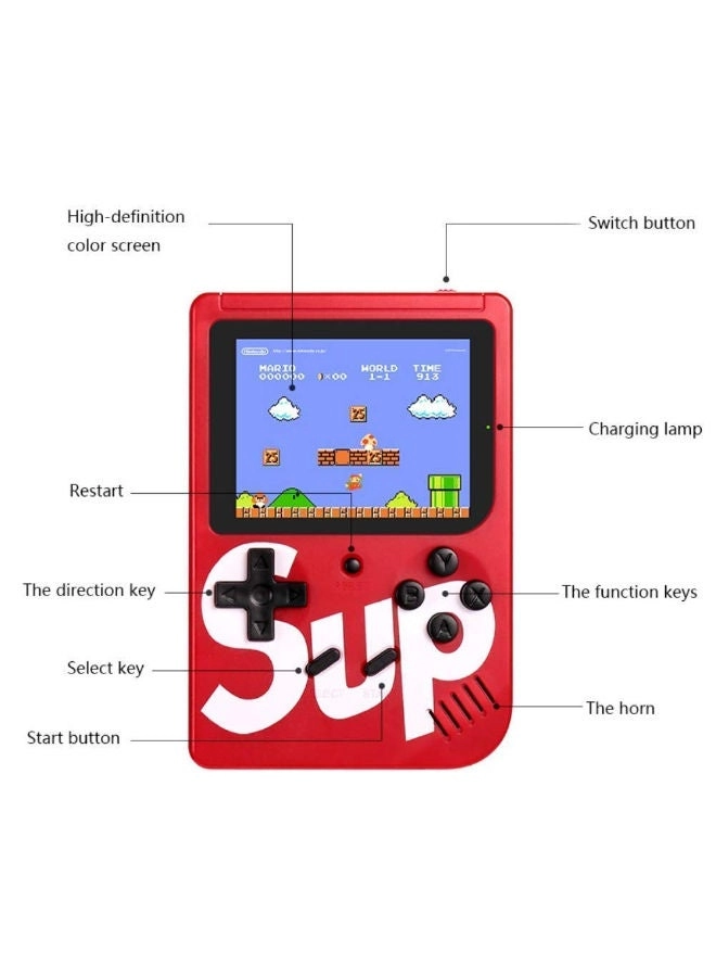 Handheld Game Console - 400 Built-in Games 3-Inch Color Screen Rechargeable Battery