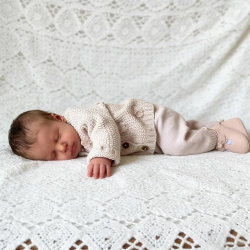 LOULOU Reborn Baby Doll - 20 Inch Soft Cloth Body & Vinyl Limbs Sleeping Ages 3+