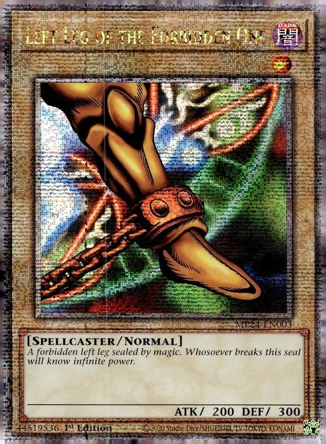 Yu-Gi-Oh! Left Leg of The Forbidden One MP24-EN003 - Quarter Century Secret Rare 1st Edition